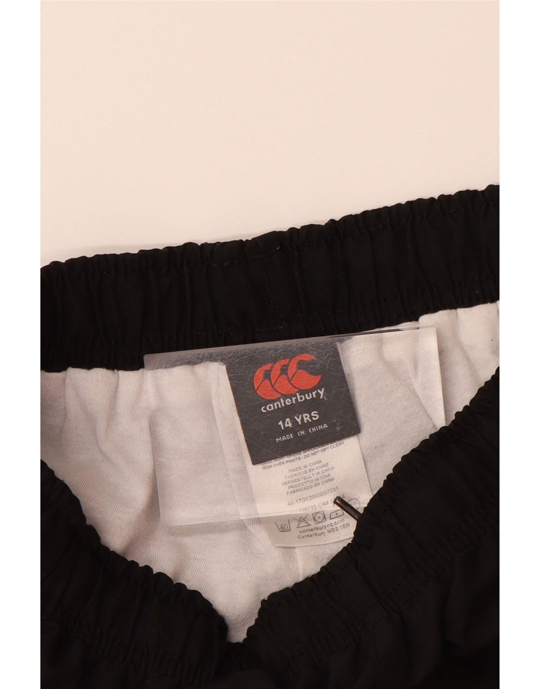 Calça corta-vento gráfica CANTERBURY para meninos 13-14 anos poliéster preto
