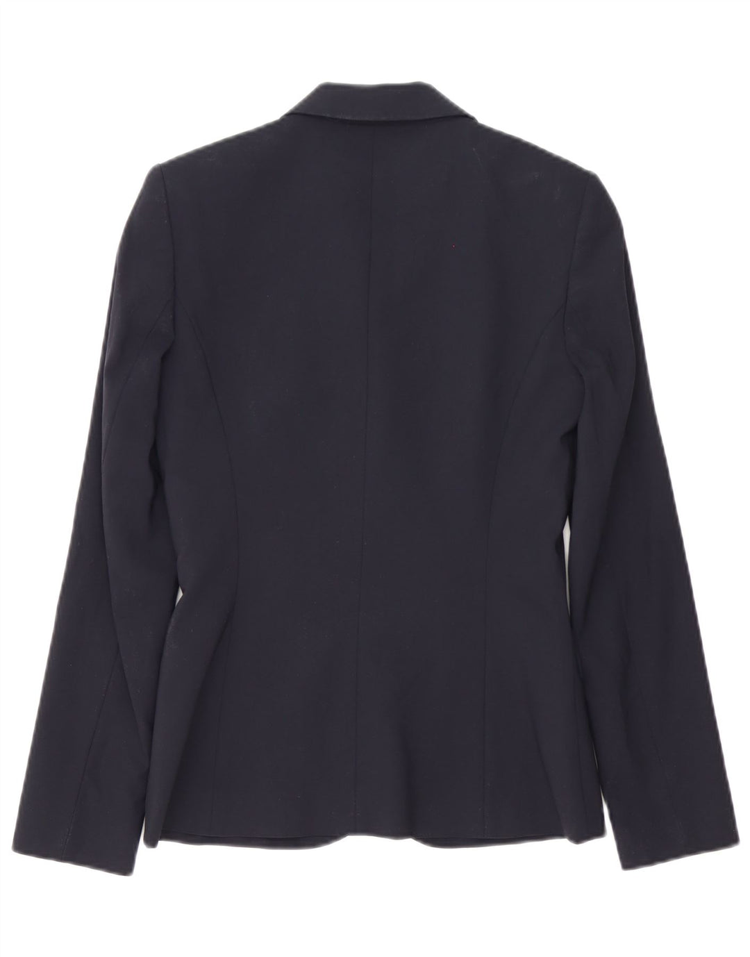 Jaqueta blazer feminina Hugo Boss com 2 botões Reino Unido 6 XS azul marinho lã virgem