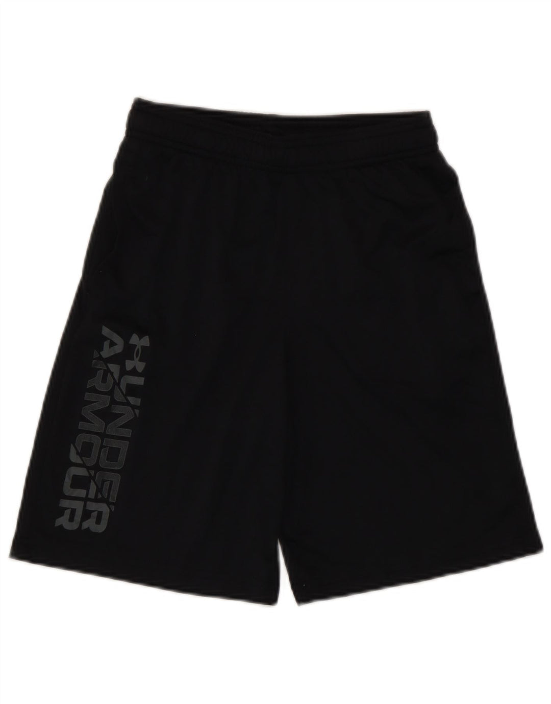 Shorts esportivos gráficos Under Armour Boys 9-10 anos médio preto poliéster