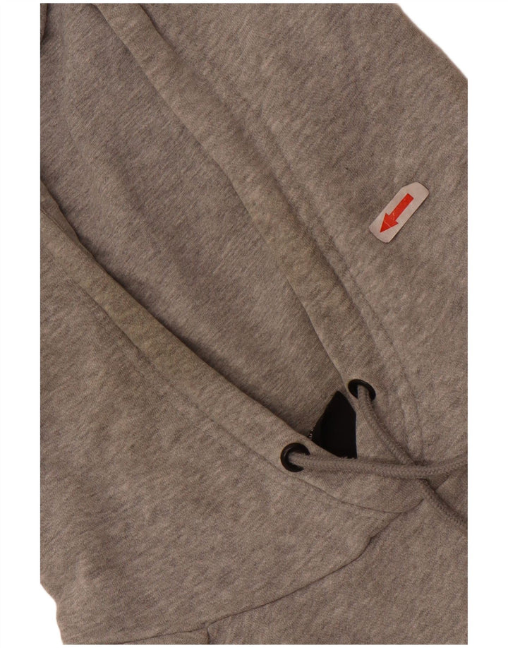 Moletom com capuz masculino Nike médio cinza manchado de algodão