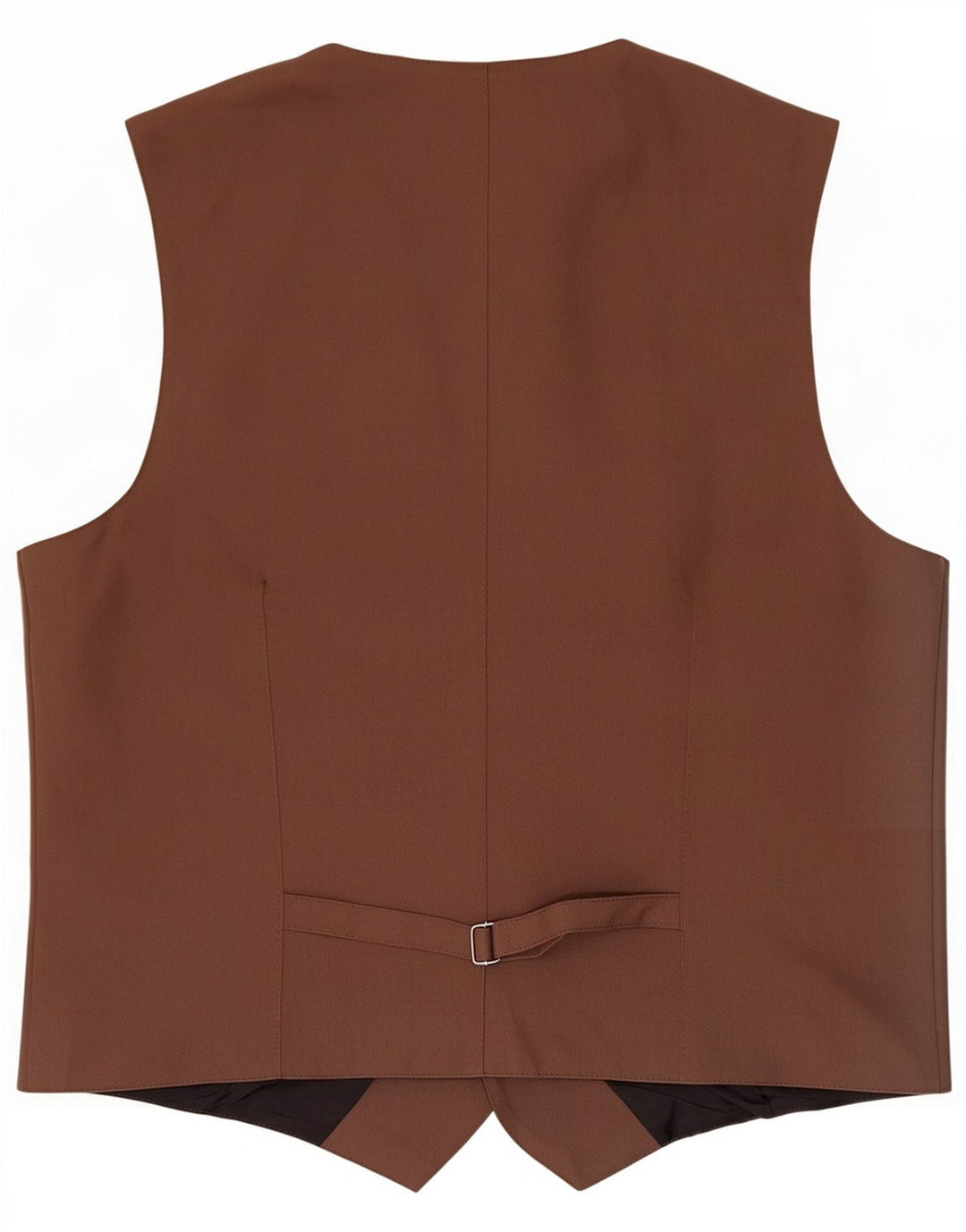 Colete masculino vintage grande poliéster marrom