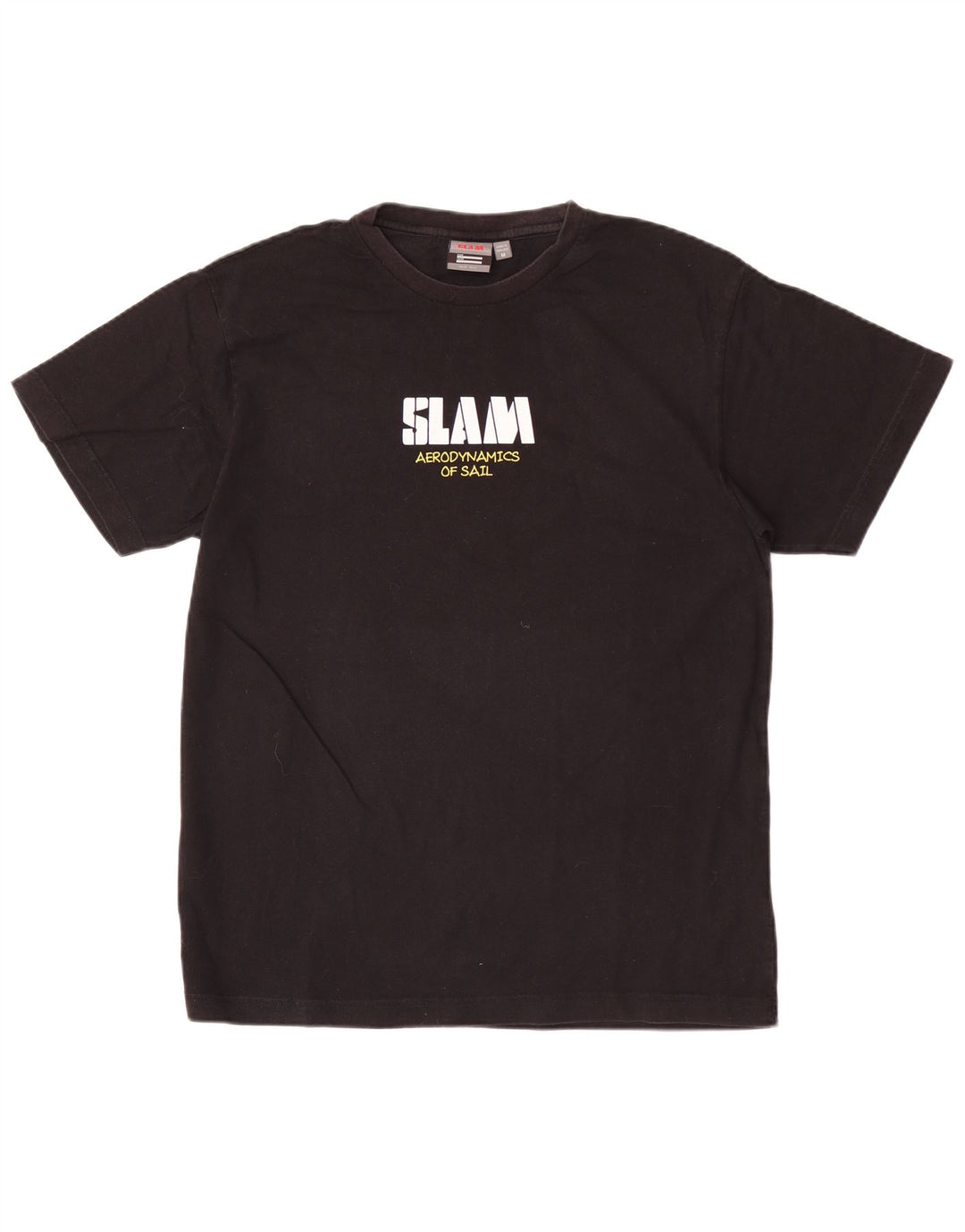 Camiseta gráfica masculina Slam Top médio algodão preto
