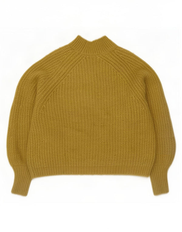 Suéter Zara feminino com gola tartaruga Reino Unido 18 XL amarelo poliéster