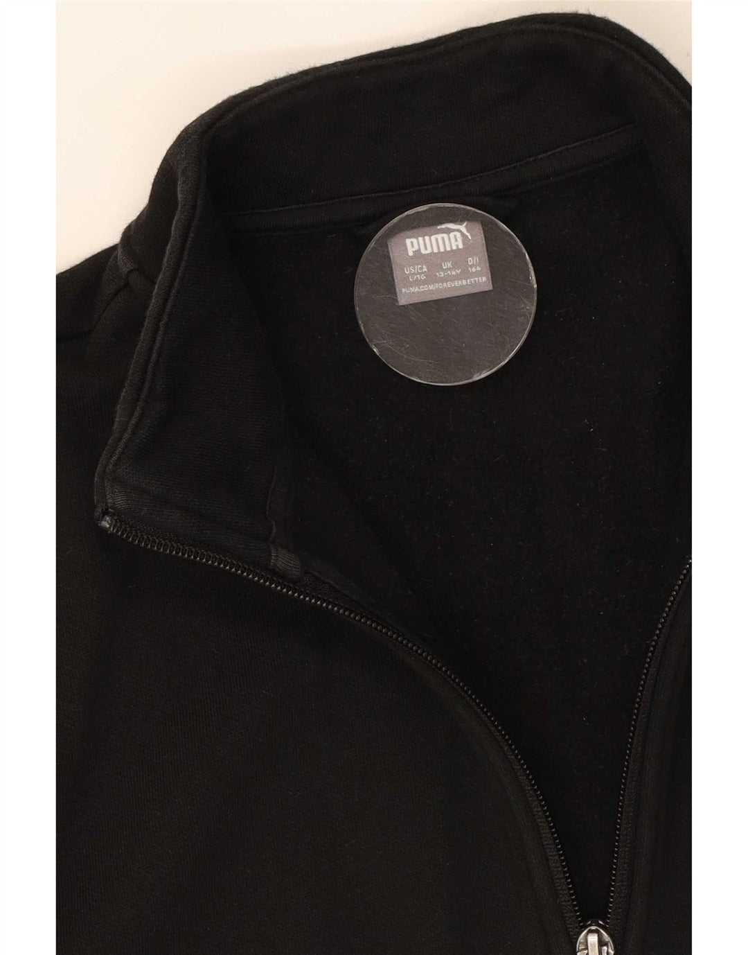 Jaqueta Puma Boys Graphic Tracksuit Top 13-14 Anos Algodão Preto