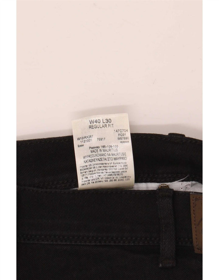 Wrangler feminino regular fit jeans reto W40 L30 algodão preto