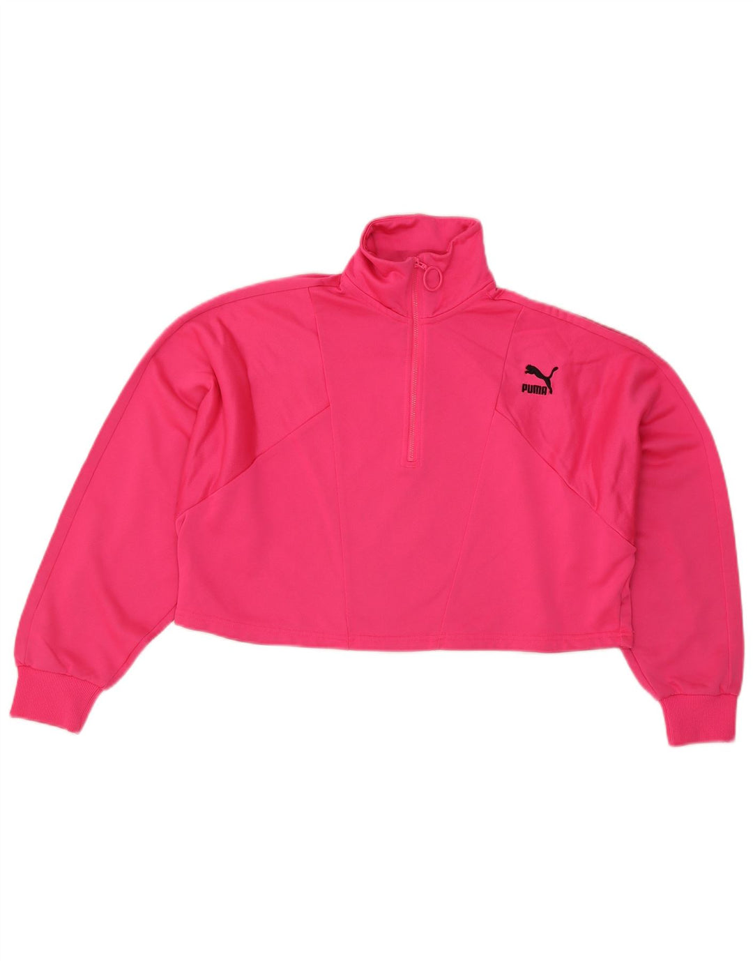 Puma moletom feminino oversized gráfico com zíper e gola alta Reino Unido 14 médio rosa