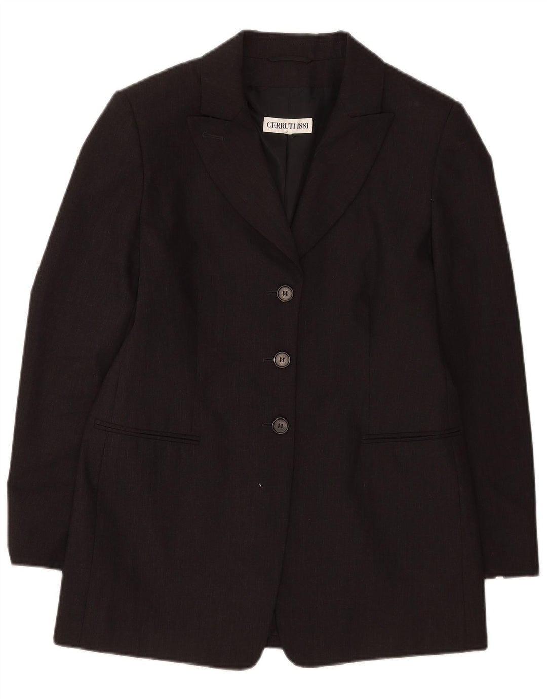 Jaqueta Blazer Feminina Cerruti 1881 Longline 3 Botões Reino Unido 14 Cinza Médio