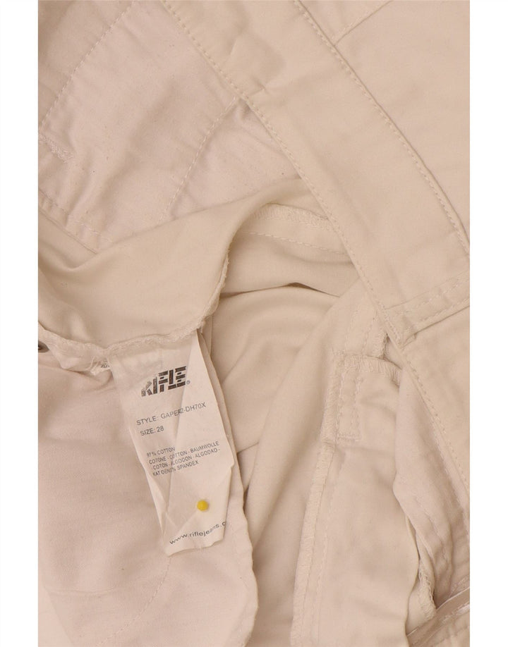 Calça Capri Feminina Rifle W28 L21 Algodão Branco