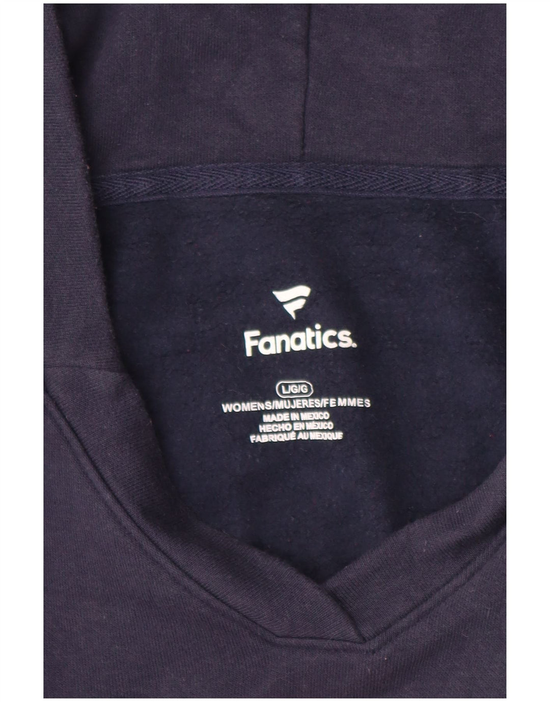 FANATICS Suéter feminino com capuz gráfico Chicago Bears Reino Unido 16 grande azul marinho