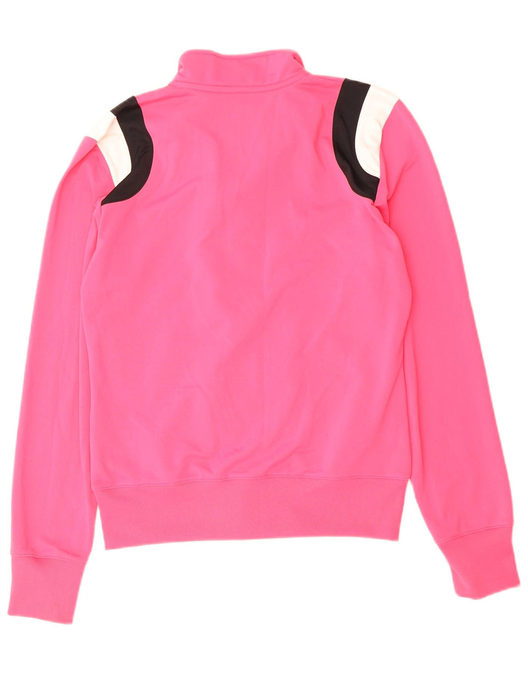 NIKE Womens Tracksuit Top Jacket UK 12 Medium Pink Colourblock Poliéster