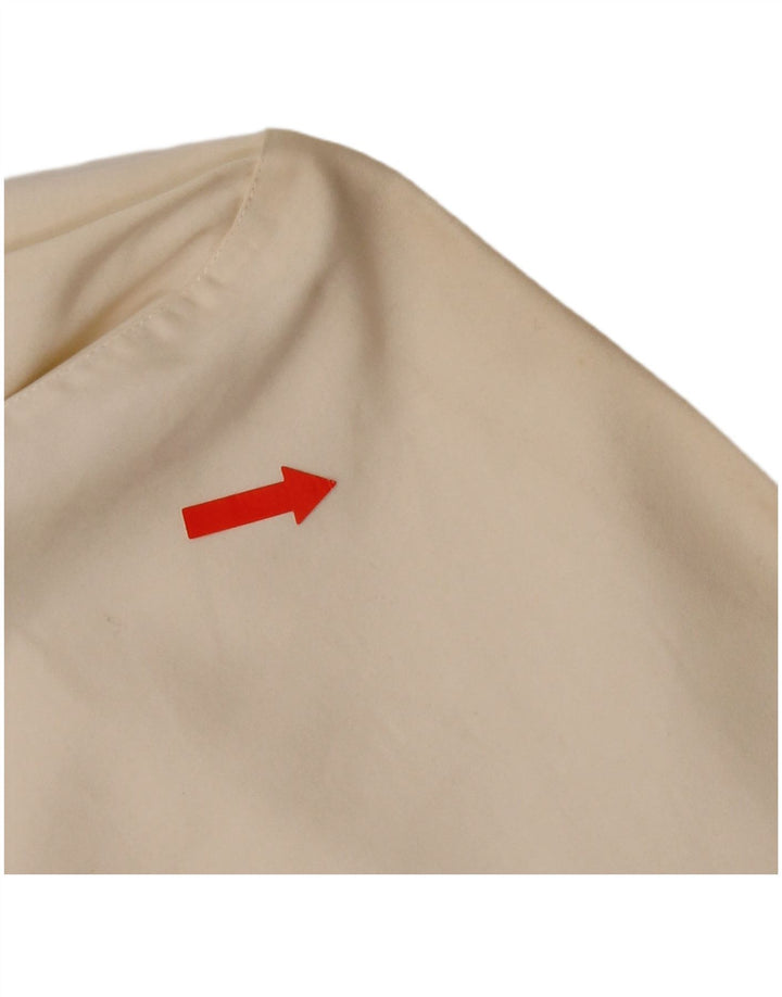 Camisa feminina Trussardi UK 10 pequena algodão bege
