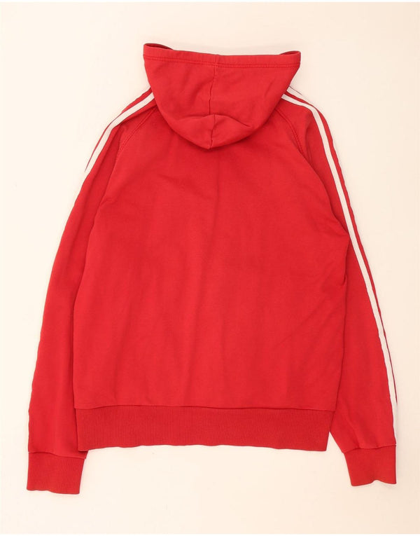 Adidas masculino zip moletom com capuz XL algodão vermelho