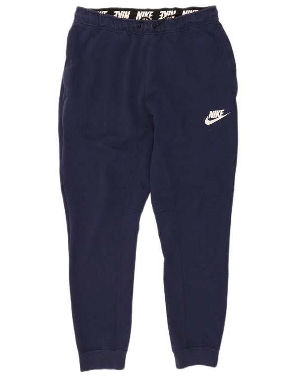 Calça de treino masculina Nike joggers médio azul marinho algodão
