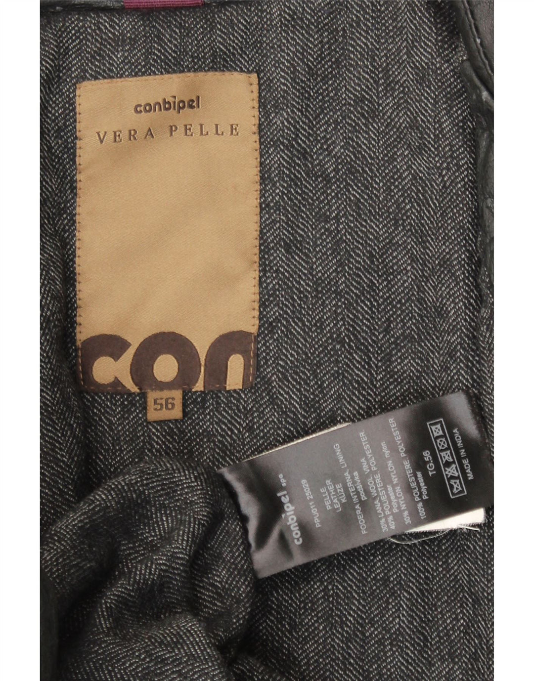 Jaqueta de couro masculina Conbipel IT 56 2XL couro preto