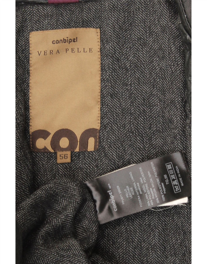 Jaqueta de couro masculina Conbipel IT 56 2XL couro preto