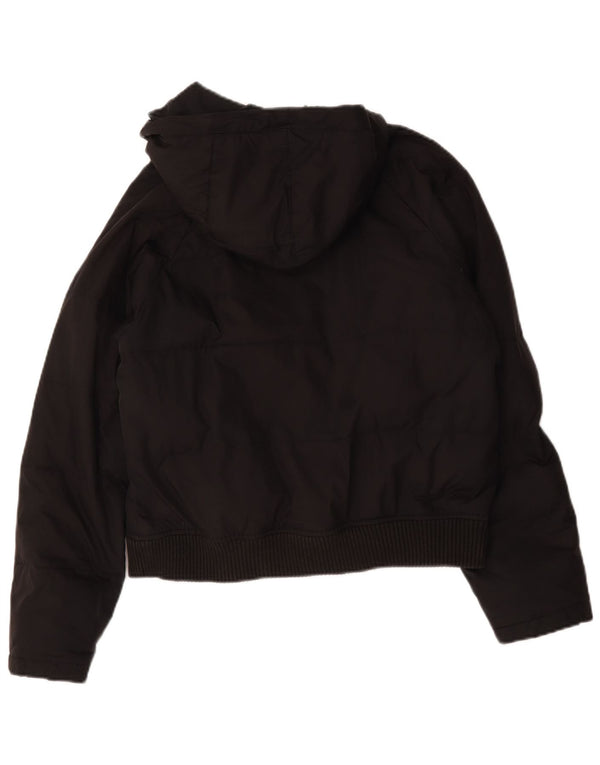 Jaqueta feminina acolchoada com capuz Gap UK 16 grande preta
