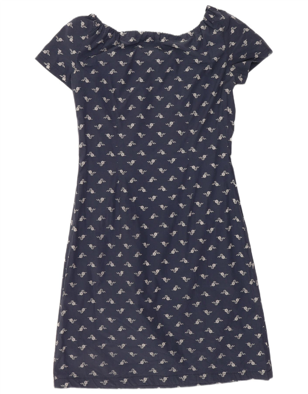 Vestido feminino Superga com ombro de fora UK 8 pequeno azul marinho