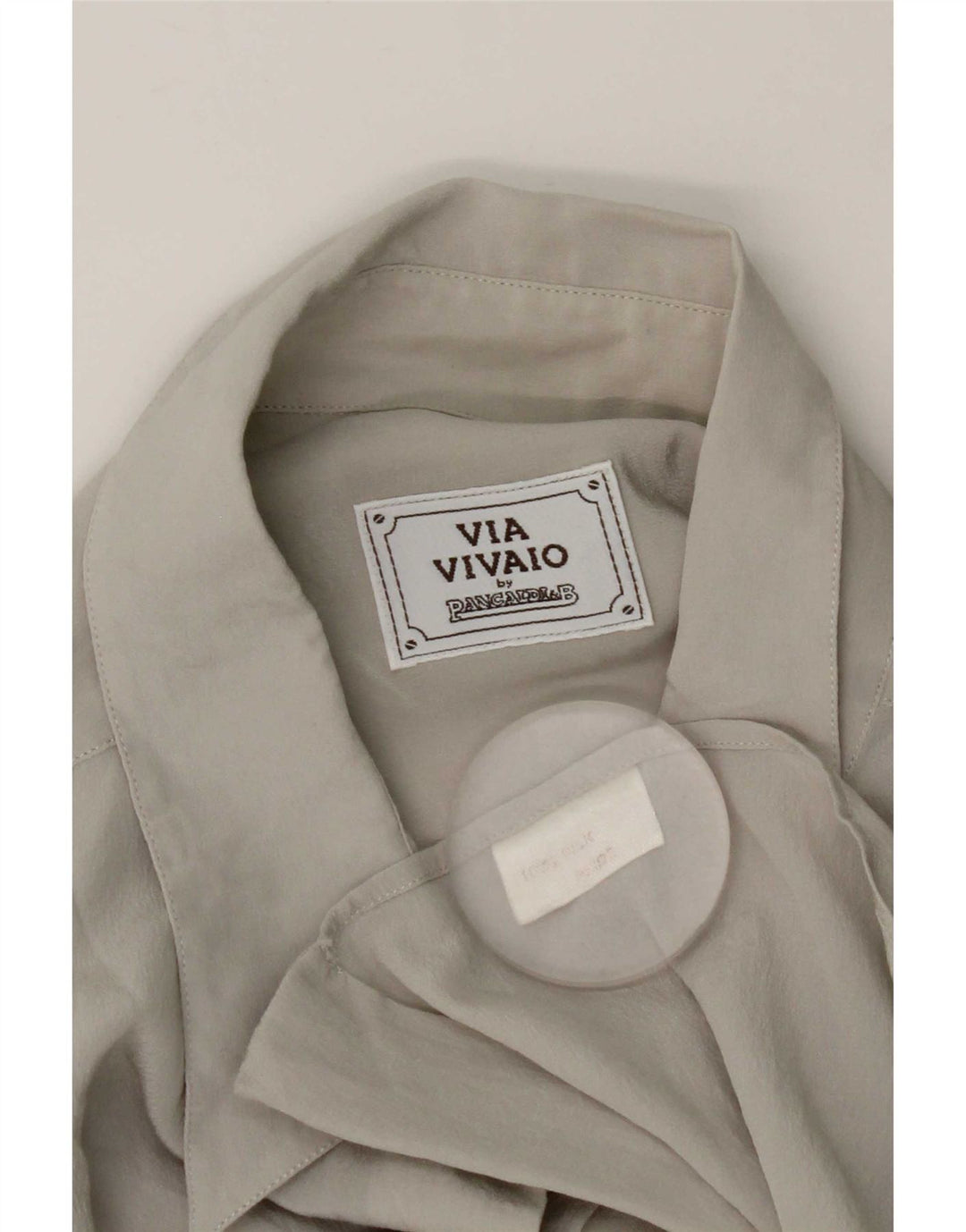 Blusa feminina Pancaldi UK 18 XL cinza seda