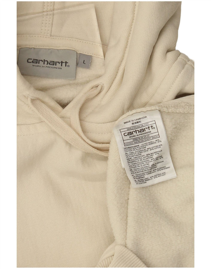 Carhartt moletom com capuz masculino grande algodão branco
