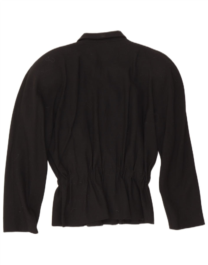 Jaqueta Blazer Feminina Erreuno EU 40 Lã Preta Média