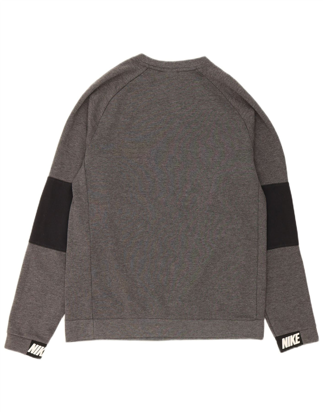 Moletom gráfico masculino Nike Jumper pequeno cinza colorblock algodão
