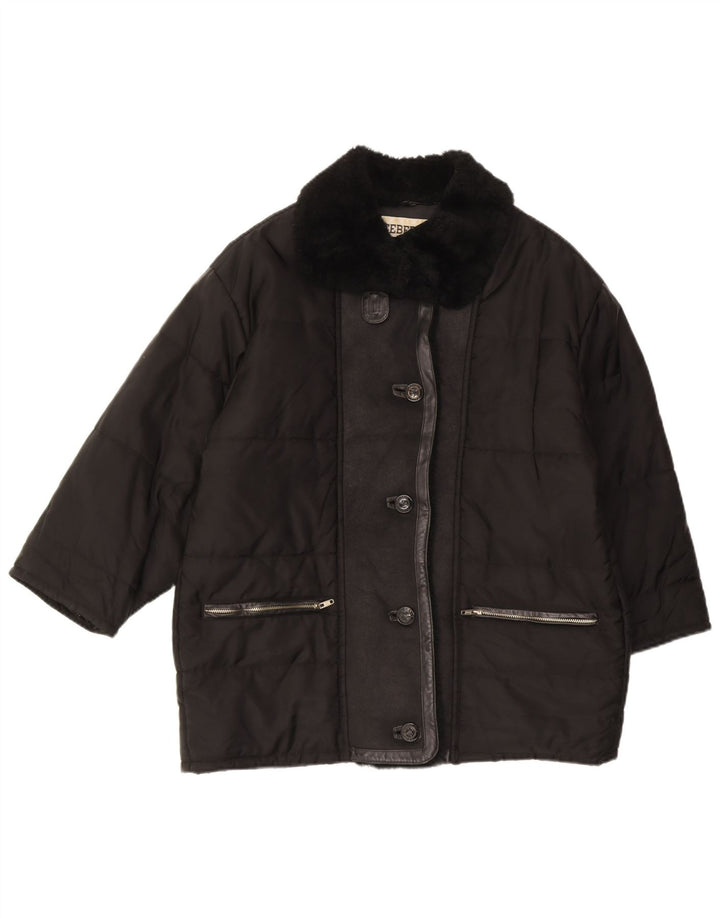 Casaco acolchoado feminino ICEBERG IT 44 médio preto nylon