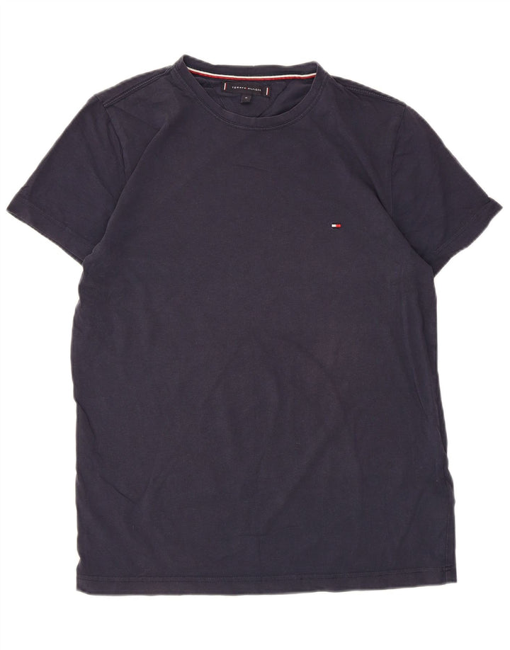 Camiseta masculina Tommy Hilfiger Top médio algodão azul marinho