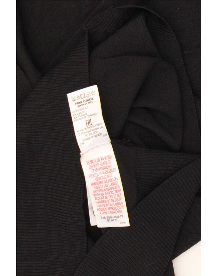 Suéter cardigã feminino Marks & Spencer crop oversized Reino Unido 8 pequeno preto