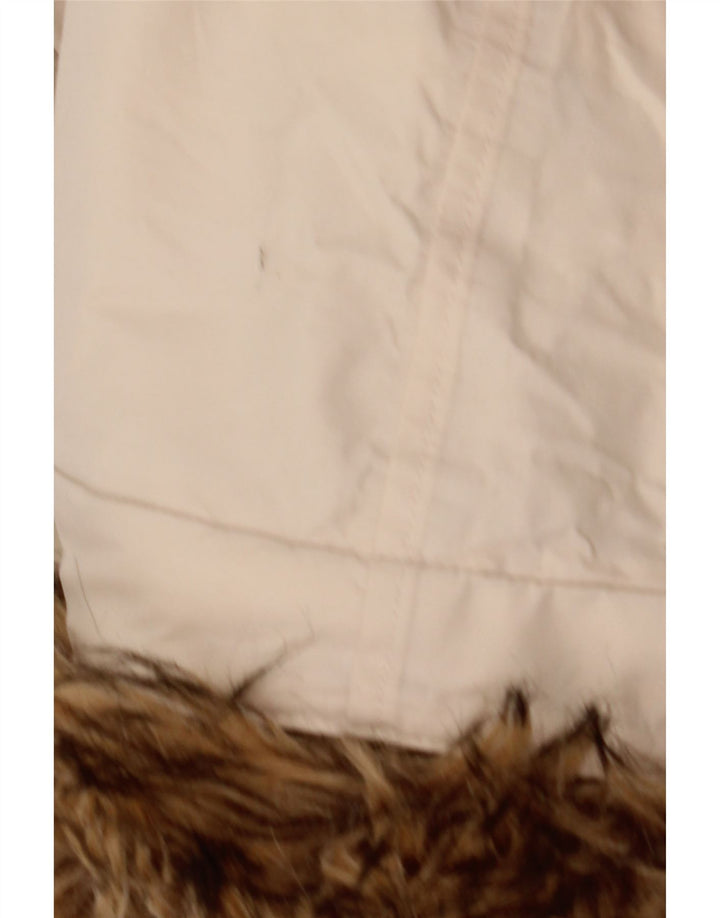 Jaqueta bomber masculina com capuz Timberland UK 38 algodão bege médio