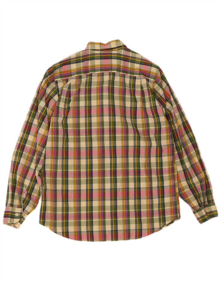 Camisa feminina balão oversized com babado frontal IT 36 XS xadrez multicolorido