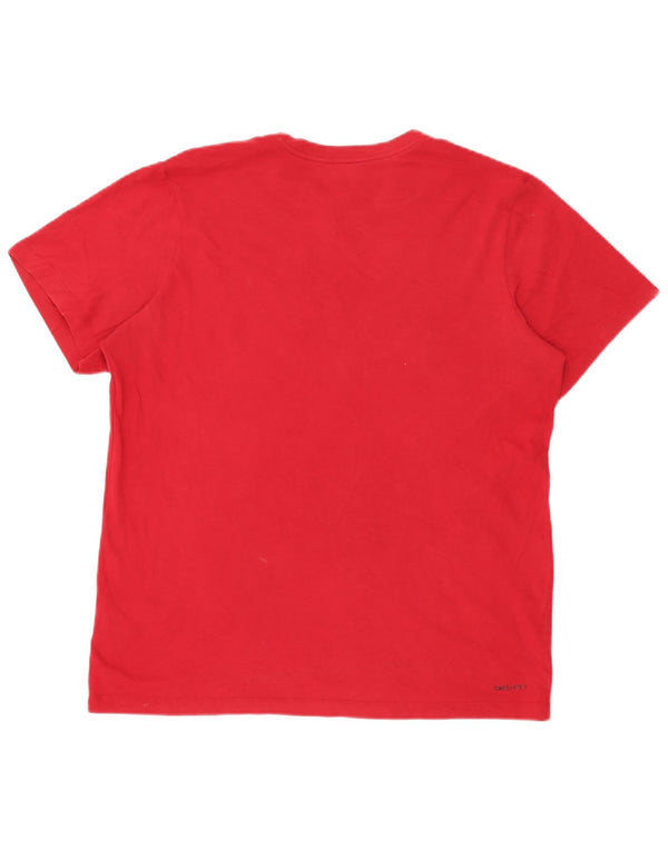 Camiseta masculina Jordan grande algodão vermelho