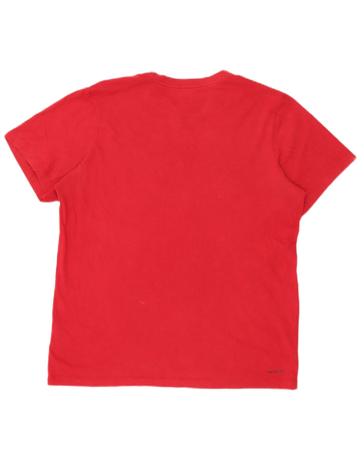 Camiseta masculina Jordan grande algodão vermelho