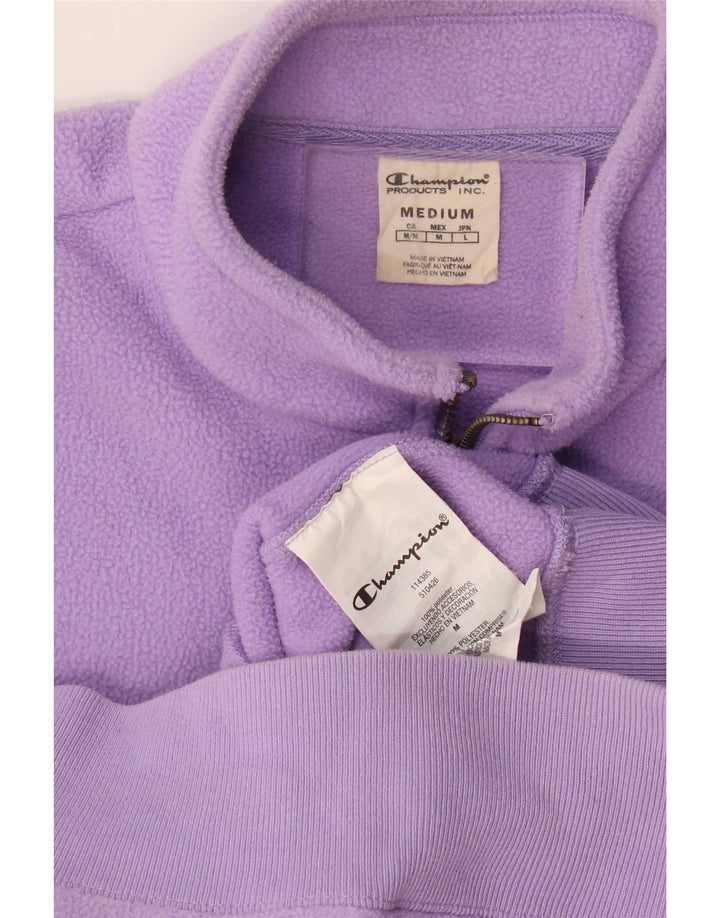 Jumper masculino Champion de lã com zíper e gola média poliéster roxo