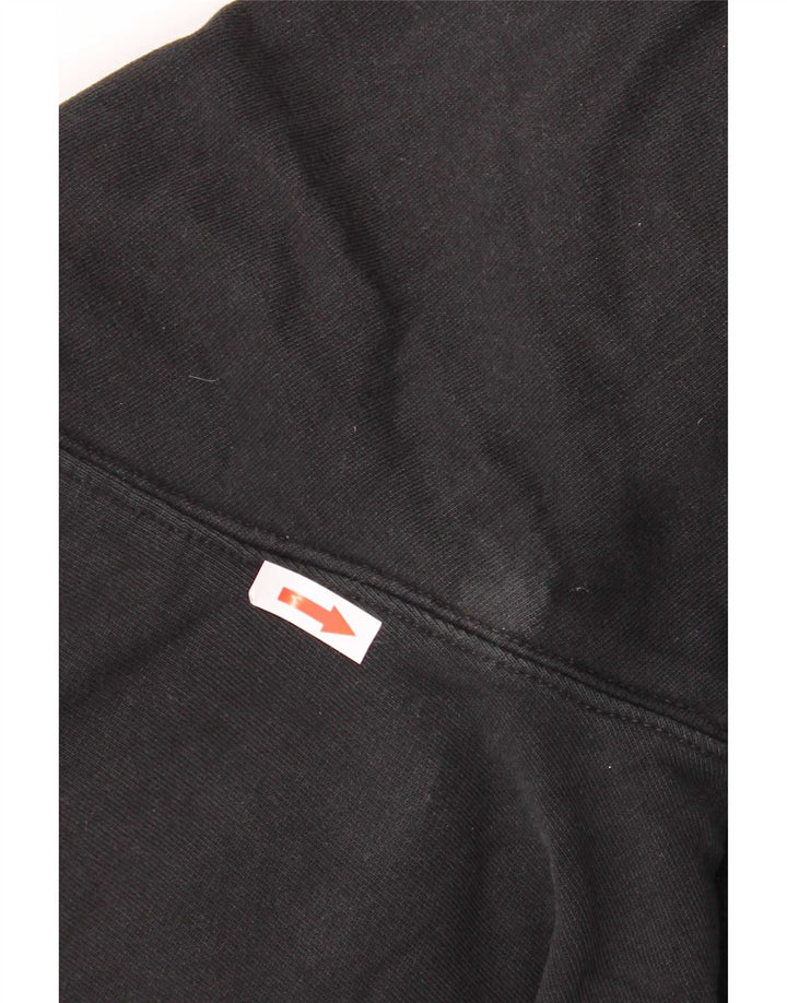 Diesel masculino gráfico moletom com capuz médio algodão preto