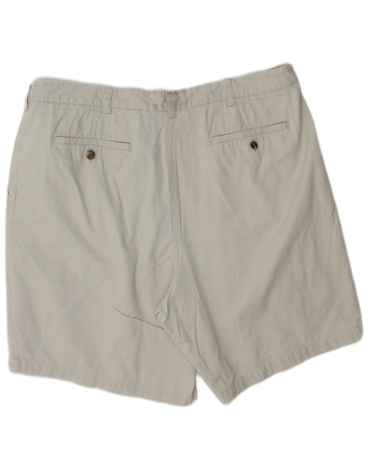 EDDIE BAUER Masculino Pegged Chino Shorts W40 XL Algodão Branco
