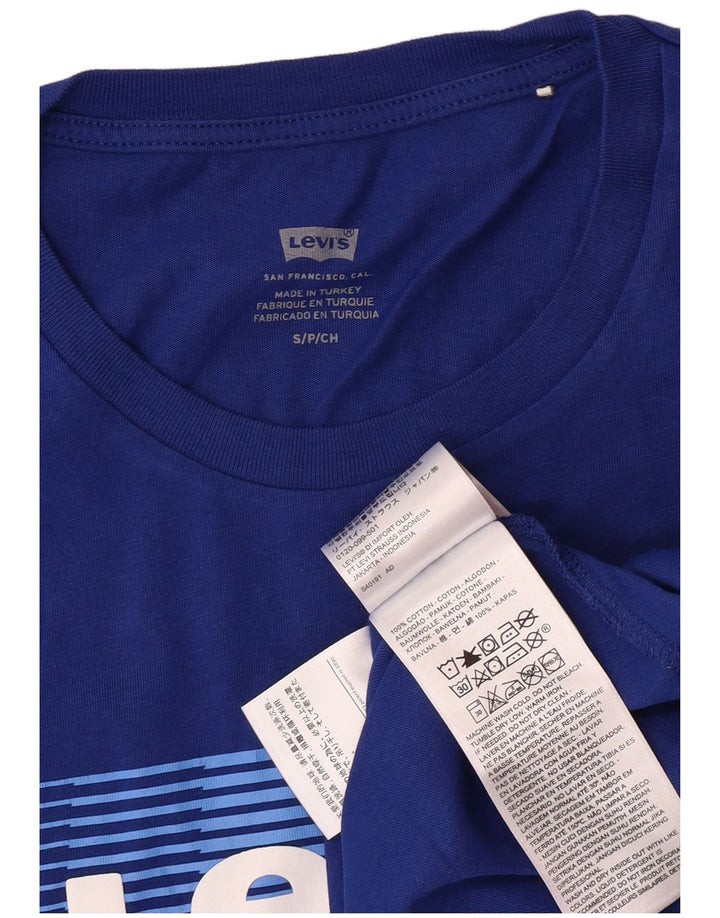 Camiseta gráfica masculina LEVI'S top pequeno algodão azul