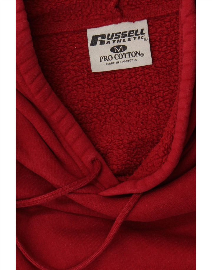 RUSSELL ATHLETIC Mens Hoodie Jumper Medium Red Cotton Vintage Russell Athletic and Second-Hand Russell Athletic from Messina Hembry 