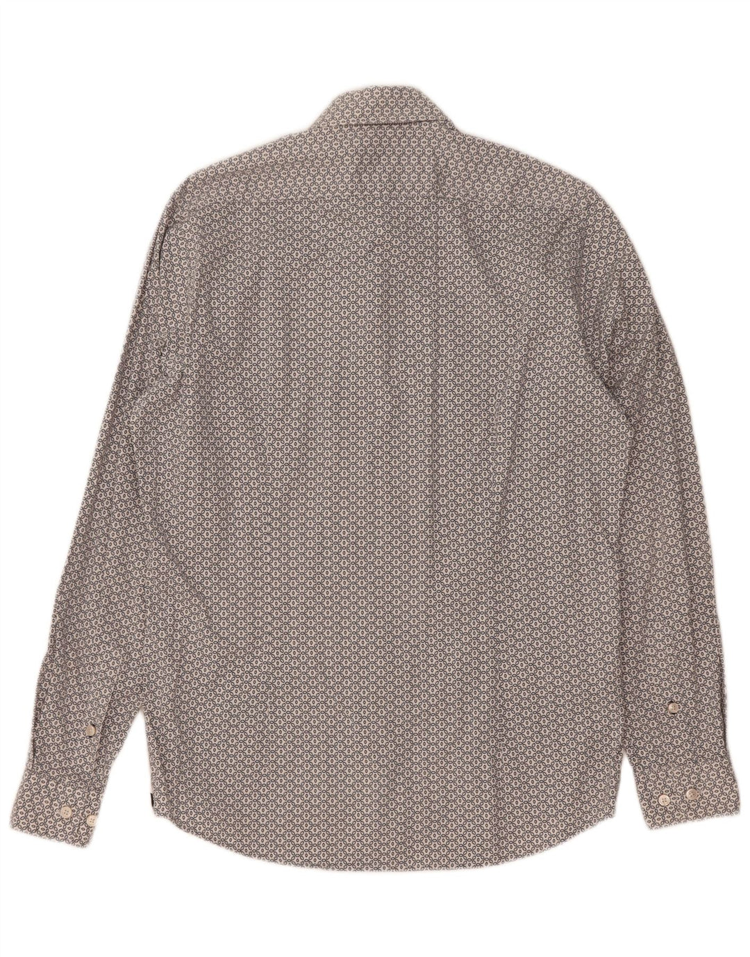 Camisa masculina Hugo Boss Regular Fit pequena de algodão floral branco