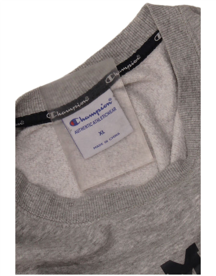 Champion moletom gráfico masculino jumper XL algodão cinza