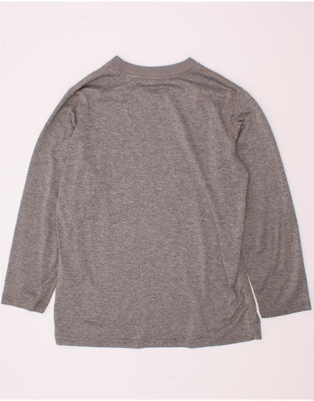 Top gráfico Nike Boys Dri Fit manga comprida 8-9 anos pequeno cinza poliéster