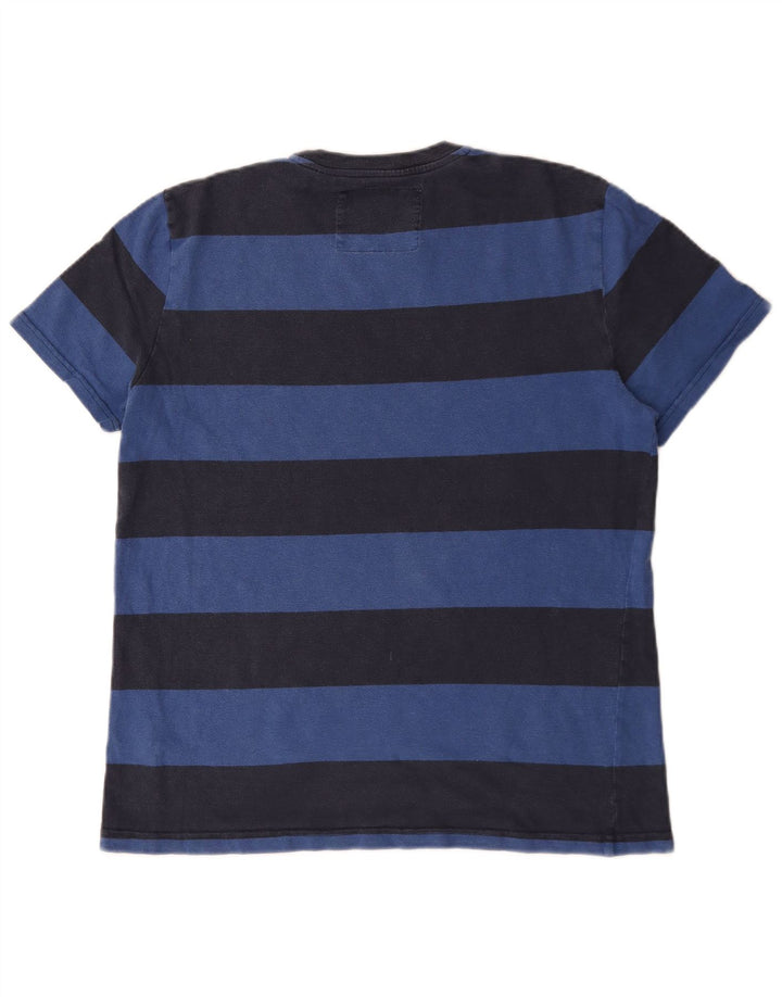 Camiseta masculina Jack Wills Top médio algodão listrado azul marinho