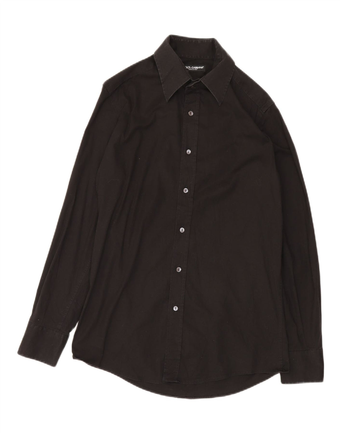 Camisa masculina Dolce & Gabbana tamanho 40 15 3/4 preto médio