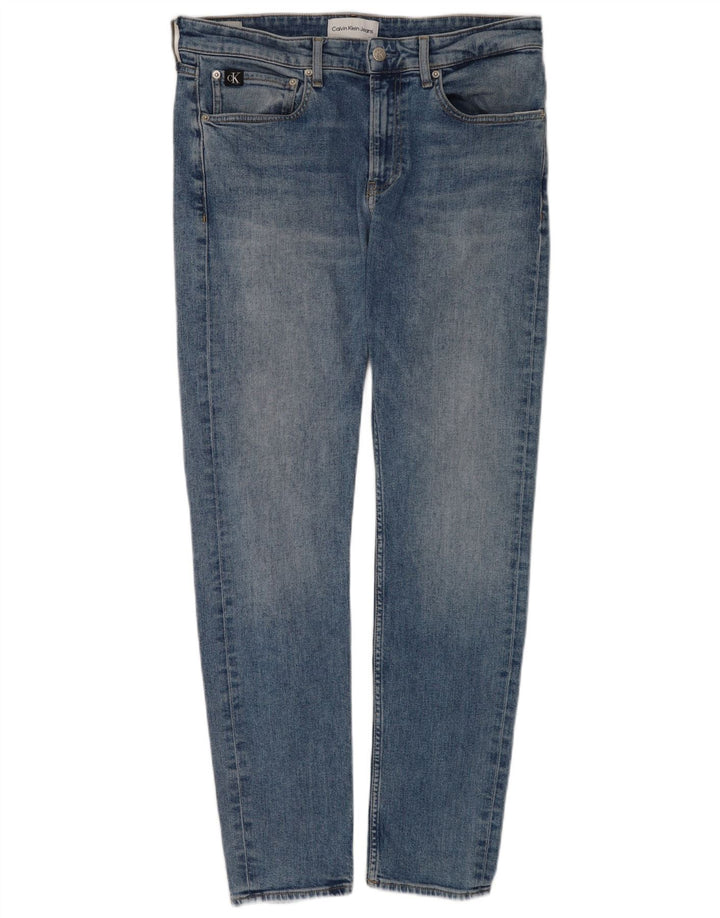 Calvin Klein Masculino Slim Jeans W31 L32 Azul Algodão
