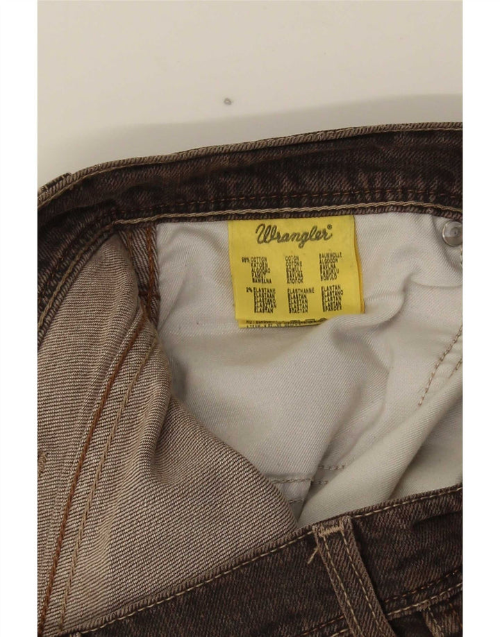 Wrangler Masculino Texas Stretch Straight Jeans W33 L29 Algodão Marrom