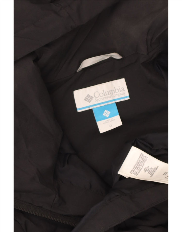 Casaco acolchoado com capuz feminino Columbia UK 12 médio preto nylon