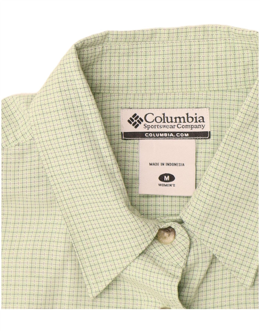 Camisa Columbia Feminina UK 14 Médio Verde Xadrez Modal