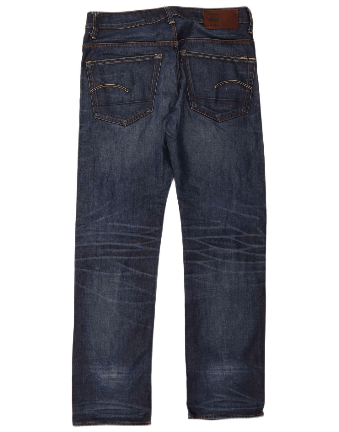 Jeans retos masculinos G-Star W34 L34 algodão azul marinho
