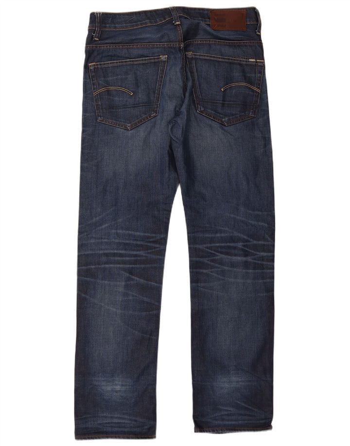 Jeans retos masculinos G-Star W34 L34 algodão azul marinho