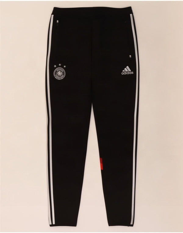 Adidas Mens Deutscher Fussball Bund Calça de treino pequena preta