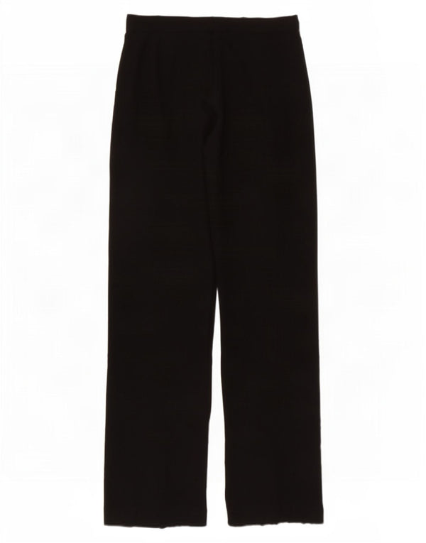 Zara Calça feminina reta casual pequena W26 L29 preta viscose